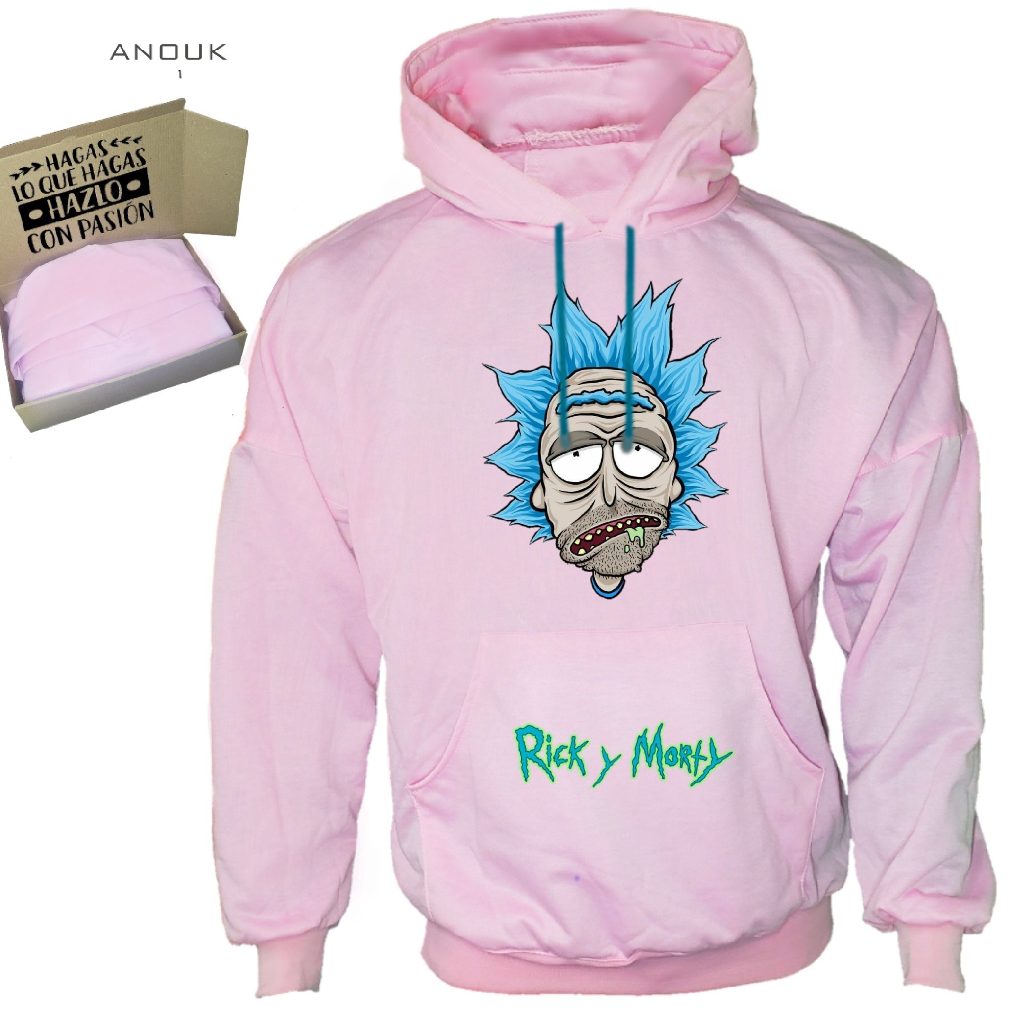 Buzo Personalizado Rick And Morty Alta calidad Algod n de 280gr Estampado con Capota