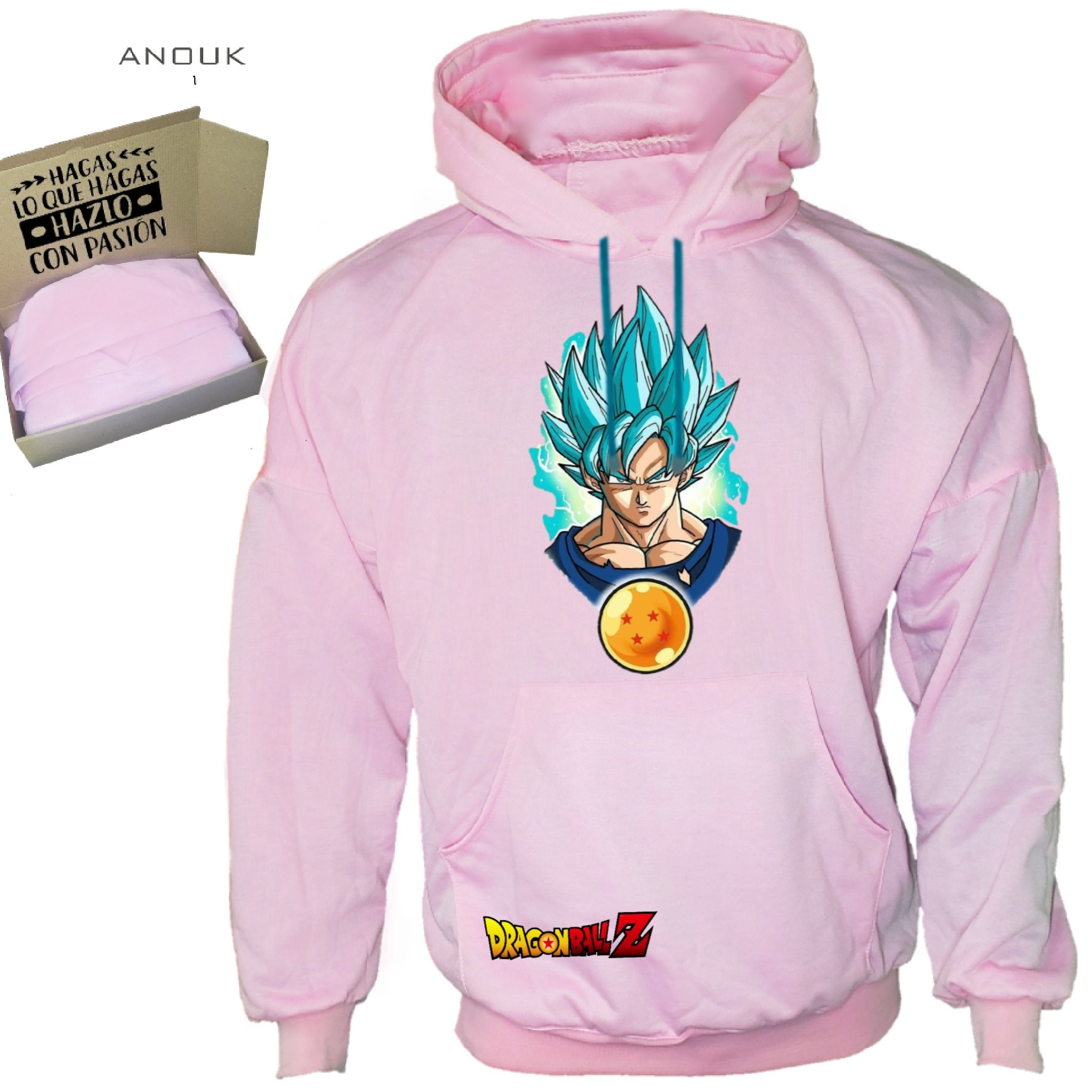 Buzo Personalizado Dragon Ball Alta calidad Algod n de 280gr Estampado con Capota