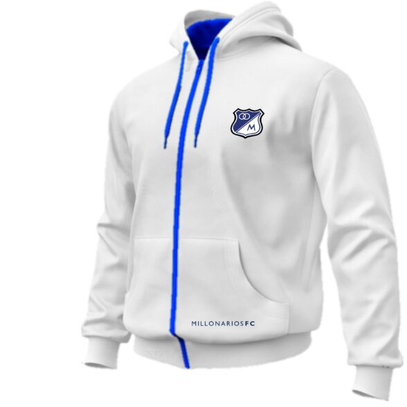 Buzo Cremallera Millonarios Personalizado  Algodón Estampado - Image 2