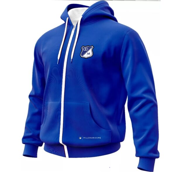 Buzo Cremallera Millonarios Personalizado  Algodón Estampado - Image 3