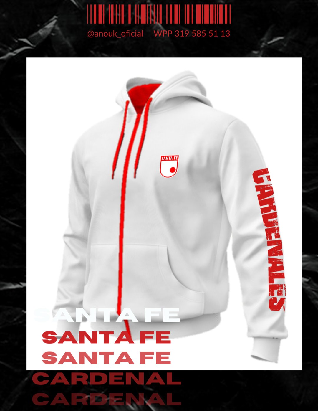 Buzo Cremallera Personalizado Santa Fe Algod n Estampado