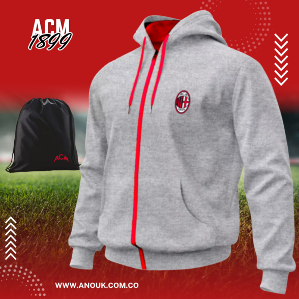 Chaqueta AC Milan Algodón perchado en tula - Image 4