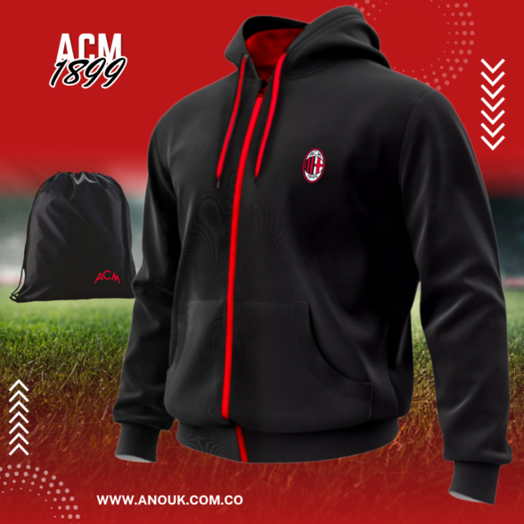 Chaqueta AC Milan Algodón perchado en tula
