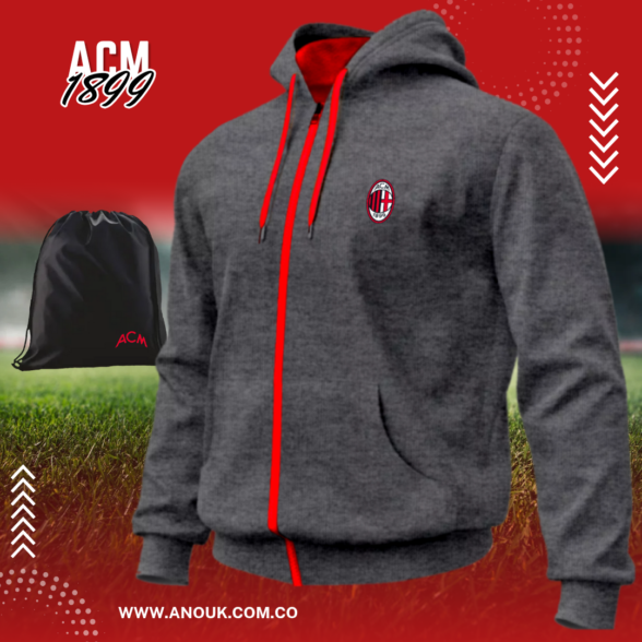 Chaqueta AC Milan Algodón perchado en tula - Image 2