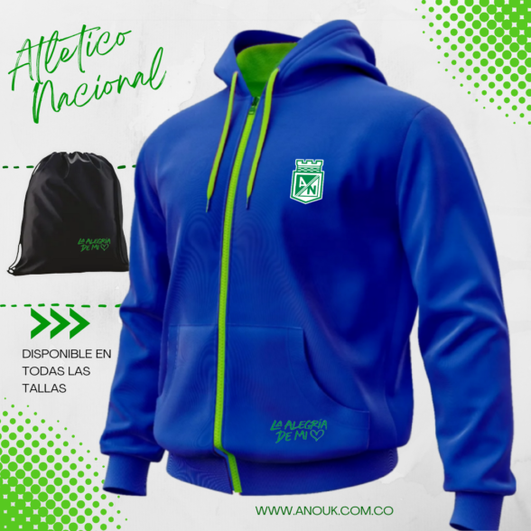 Chaqueta Atlético Nacional Algodón Perchado en Tula - Image 7